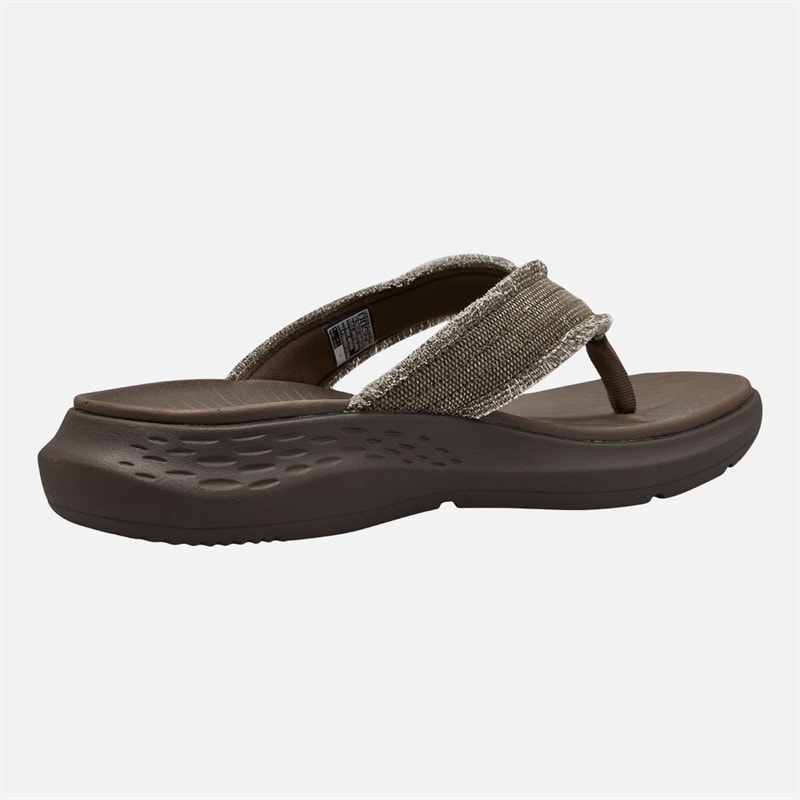SKECHERS Mens Parson SD Gino Flip Flops Chocolate - Image 5