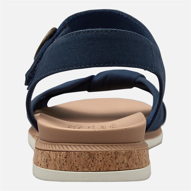 SKECHERS Womens Desert Kiss Low Peak Sun Ankle Strap Sandals Navy - Image 3