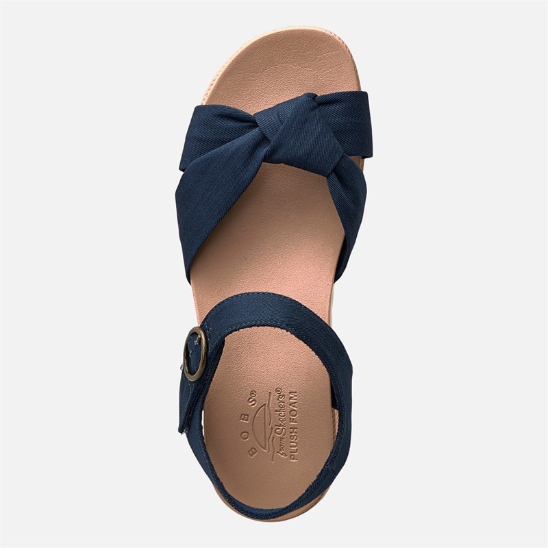 SKECHERS Womens Desert Kiss Low Peak Sun Ankle Strap Sandals Navy - Image 4