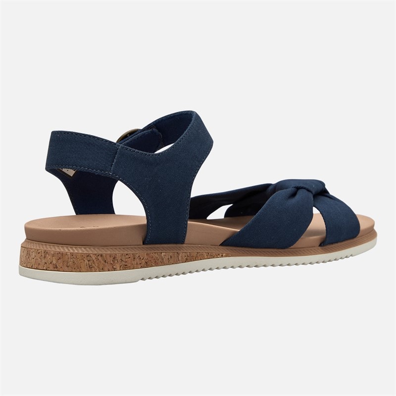 SKECHERS Womens Desert Kiss Low Peak Sun Ankle Strap Sandals Navy - Image 5