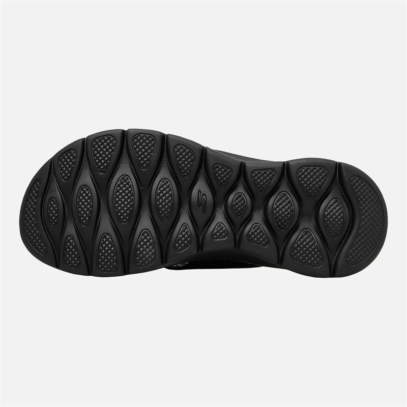 SKECHERS Womens Go Walk Flex Serenity Flip Flops Black/Grey - Image 2