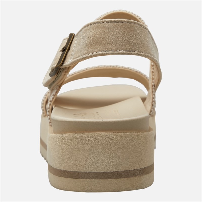 SKECHERS Womens Arch Comfort Beach Breeze Ankle Strap Sandals Natural - Image 3