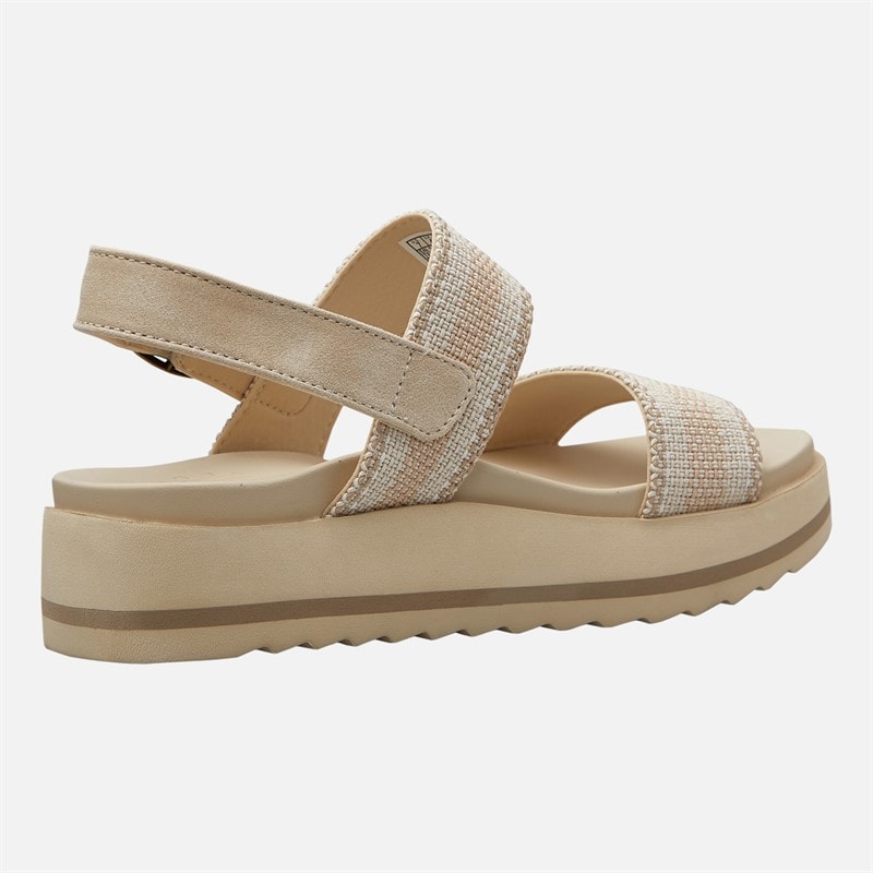 SKECHERS Womens Arch Comfort Beach Breeze Ankle Strap Sandals Natural - Image 5