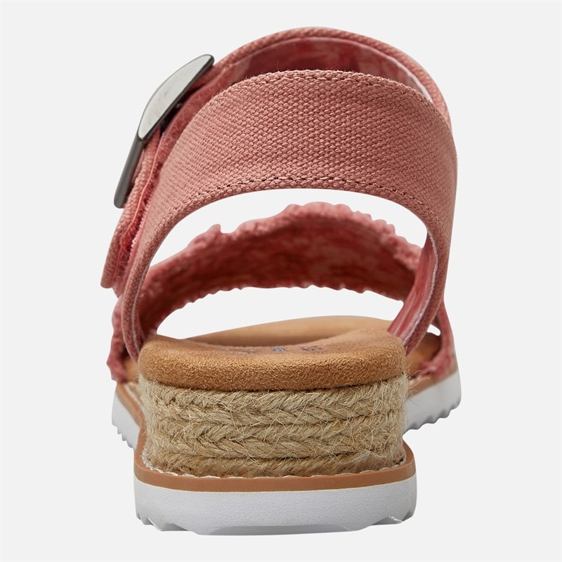 SKECHERS Womens Desert Kiss Adobe Princess Ankle Strap Sandals Coral - Image 3