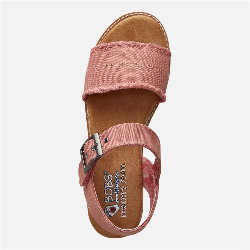 SKECHERS Womens Desert Kiss Adobe Princess Ankle Strap Sandals Coral - Image 4
