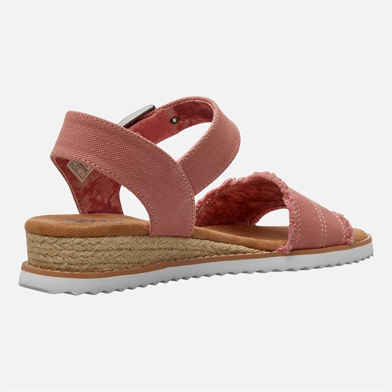 SKECHERS Womens Desert Kiss Adobe Princess Ankle Strap Sandals Coral - Image 5