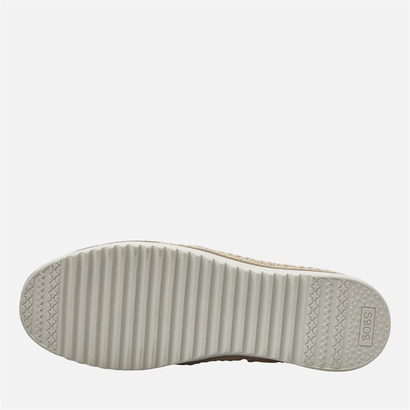 SKECHERS Womens Flexpadrille Lo Espadrilles Tan Linen - Image 2