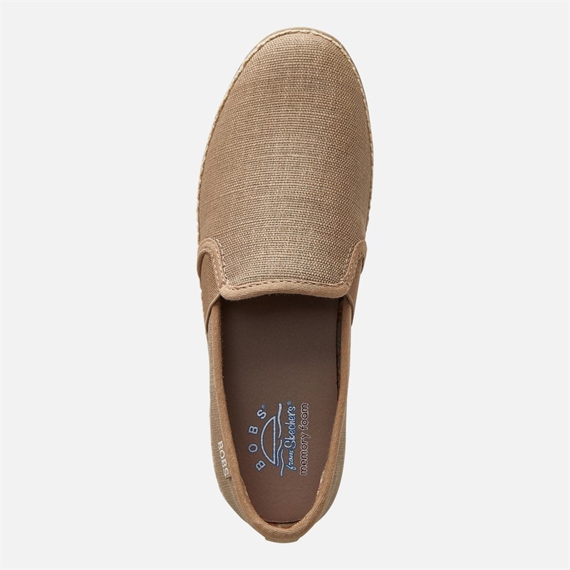 SKECHERS Womens Flexpadrille Lo Espadrilles Tan Linen - Image 4