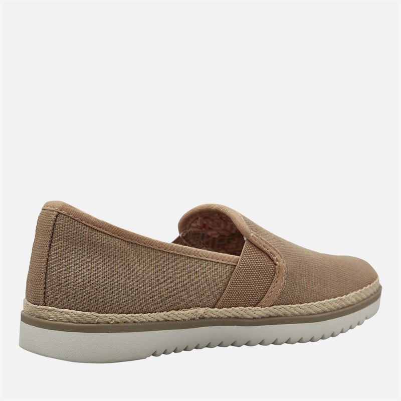 SKECHERS Womens Flexpadrille Lo Espadrilles Tan Linen - Image 5