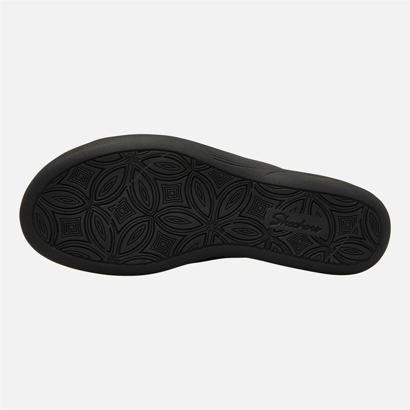 SKECHERS Womens Pier-Lite Classic Elegance Wedge Sliders Black - Image 2