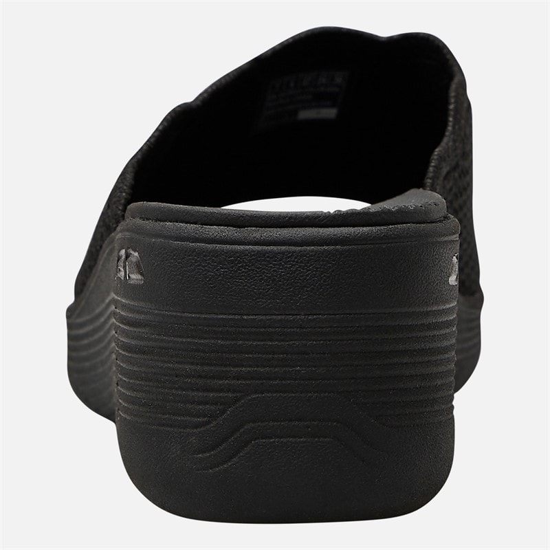 SKECHERS Womens Pier-Lite Classic Elegance Wedge Sliders Black - Image 3