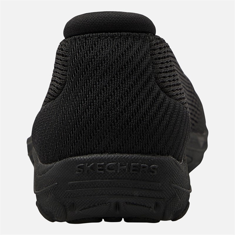 SKECHERS Womens Reggae Fest Willows Vibe Slip On Shoes Black - Image 3