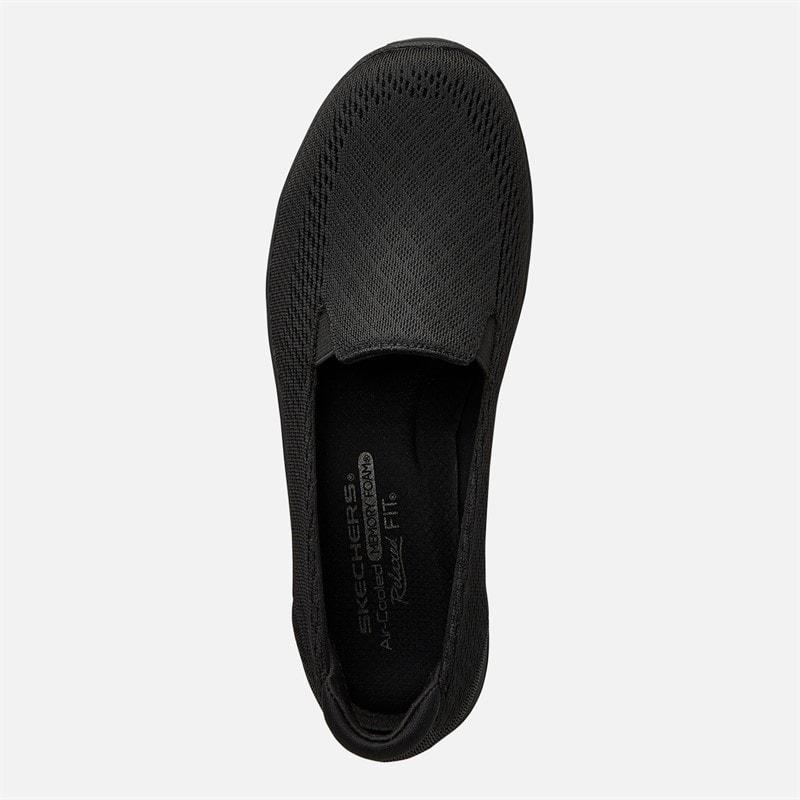 SKECHERS Womens Reggae Fest Willows Vibe Slip On Shoes Black - Image 4