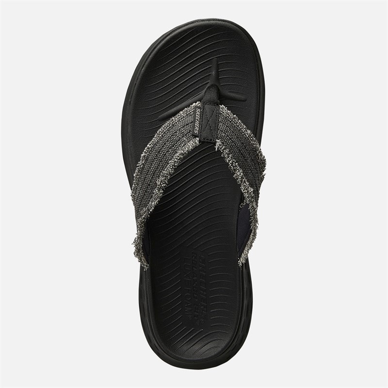 SKECHERS Mens Parson SD Gino Flip Flops Black - Image 4