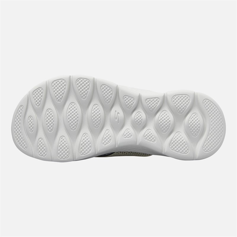 SKECHERS Womens Go Walk Flex Eve Flip Flops White/Black - Image 2