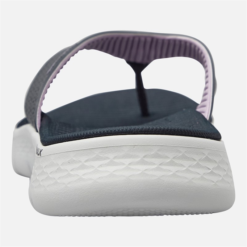 SKECHERS Womens Go Walk Flex Eve Flip Flops Navy - Image 3