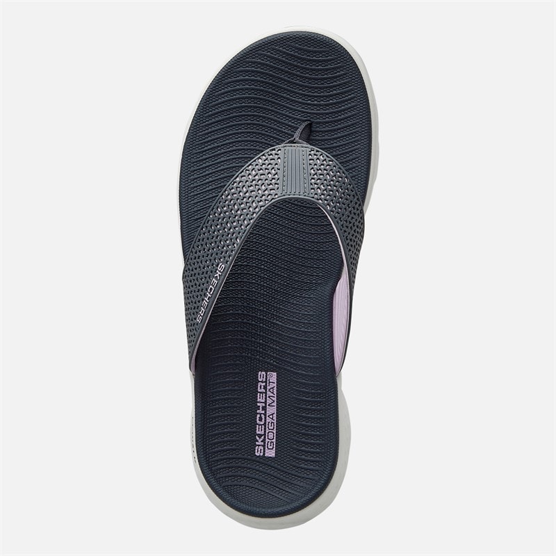 SKECHERS Womens Go Walk Flex Eve Flip Flops Navy - Image 4