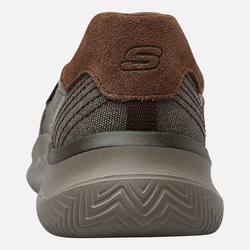 SKECHERS Mens Hasting Vigo Slip-On Shoes Brown - Image 3