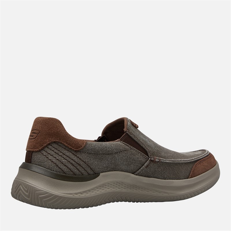 SKECHERS Mens Hasting Vigo Slip-On Shoes Brown - Image 5