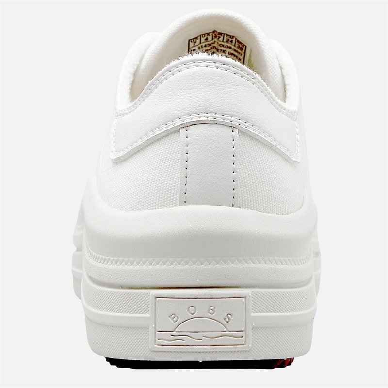 SKECHERS Womens Bobs Whinnie High Ranking Platform Trainers White - Image 3
