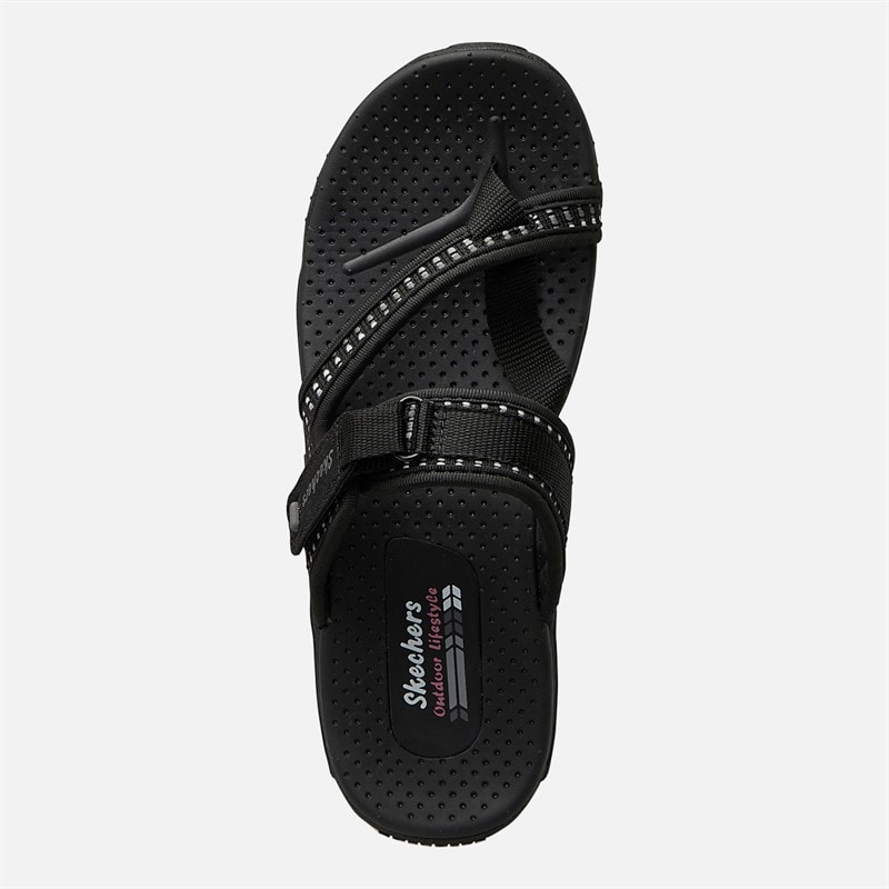 SKECHERS Womens Reggae Cool Harbour Sliders Black - Image 4