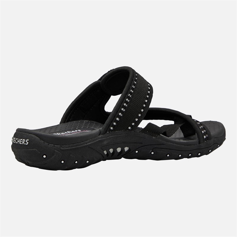 SKECHERS Womens Reggae Cool Harbour Sliders Black - Image 5