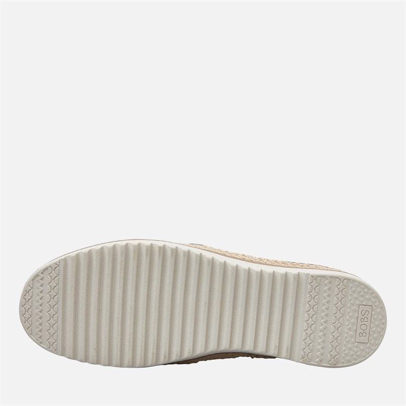 SKECHERS Womens Flexpadrille Lo Espadrilles Navy Linen - Image 2