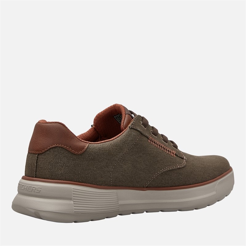 SKECHERS Mens Beckett Jojo Canvas Shoes Brown Canvas - Image 5