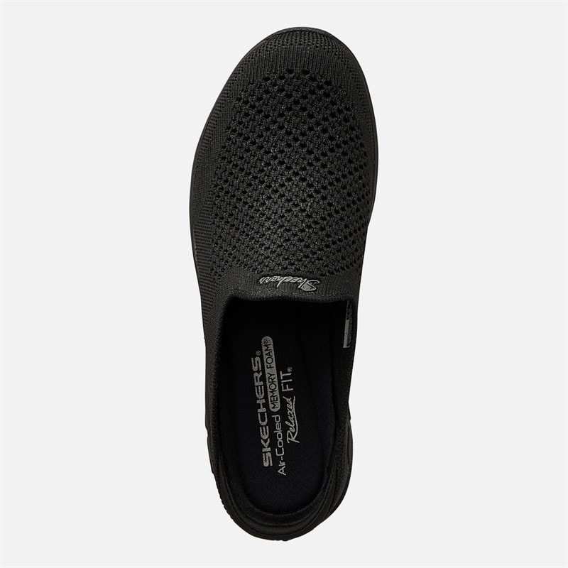 SKECHERS Womens Commute Time Sparkling Nights Slip In Shoes Black - Image 4