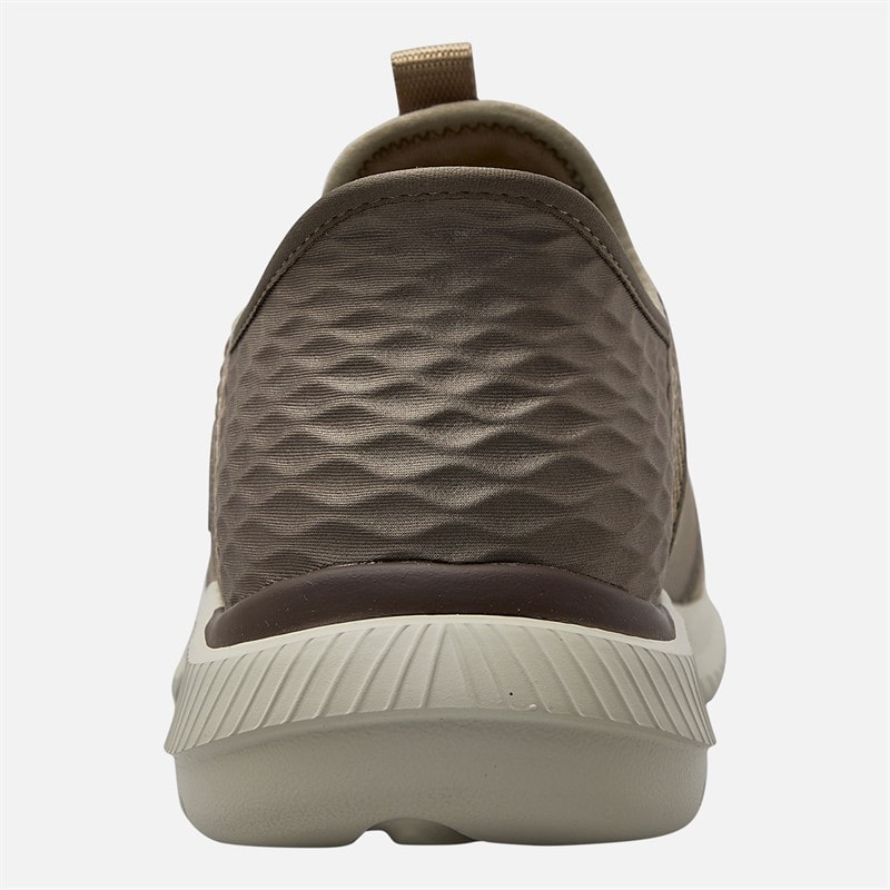 SKECHERS Mens Slip Ins Ingram Brackett Trainers Taupe - Image 3