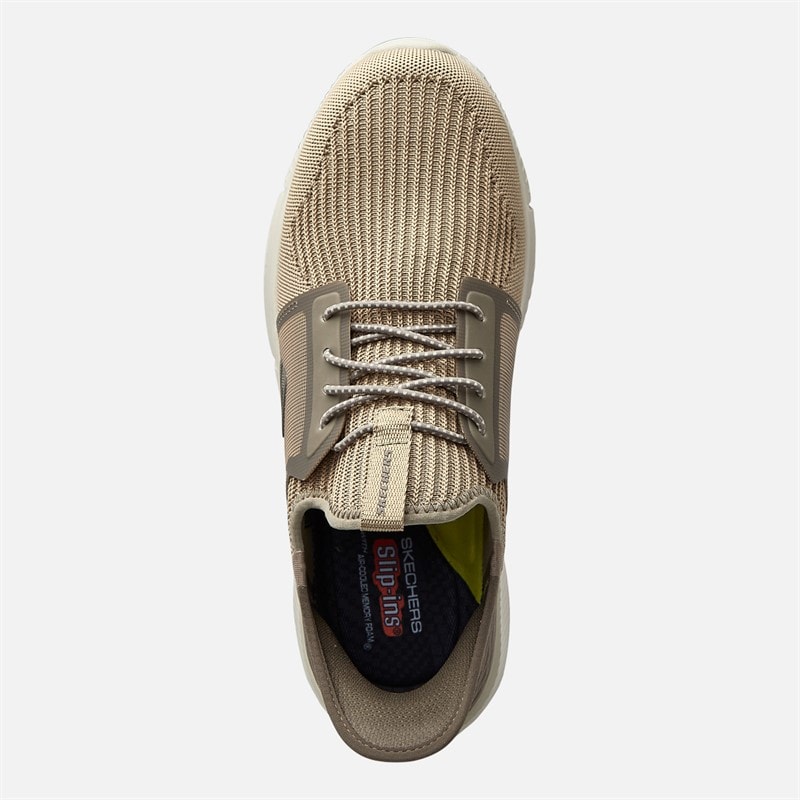 SKECHERS Mens Slip Ins Ingram Brackett Trainers Taupe - Image 4