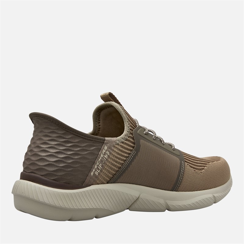 SKECHERS Mens Slip Ins Ingram Brackett Trainers Taupe - Image 5