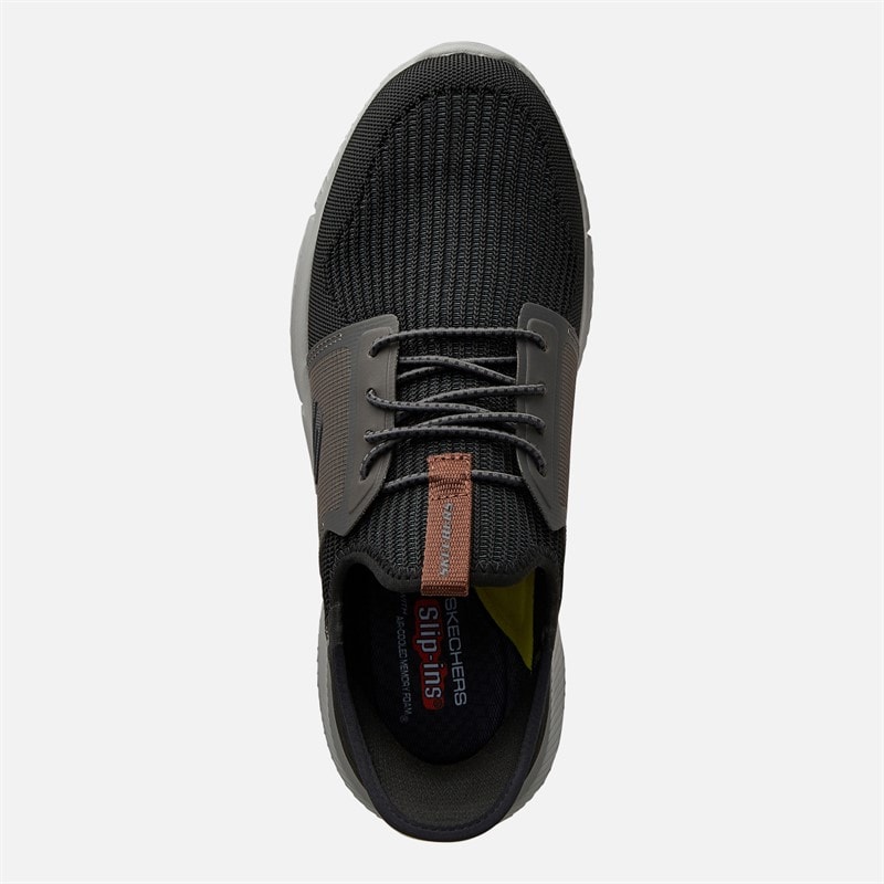 SKECHERS Mens Slip In Ingram Brackett Trainers Black/Grey - Image 4