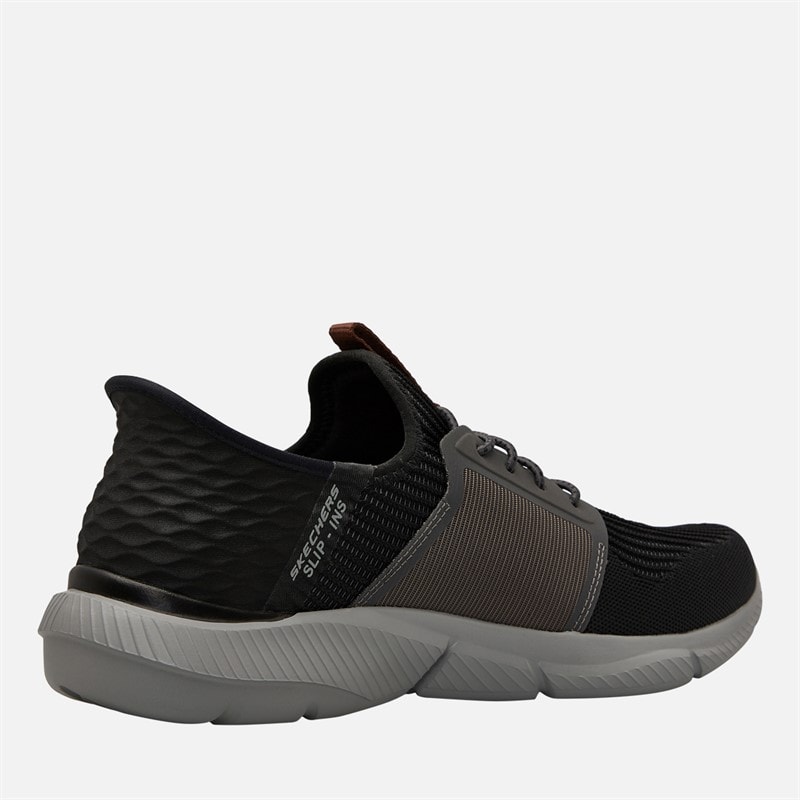 SKECHERS Mens Slip In Ingram Brackett Trainers Black/Grey - Image 5