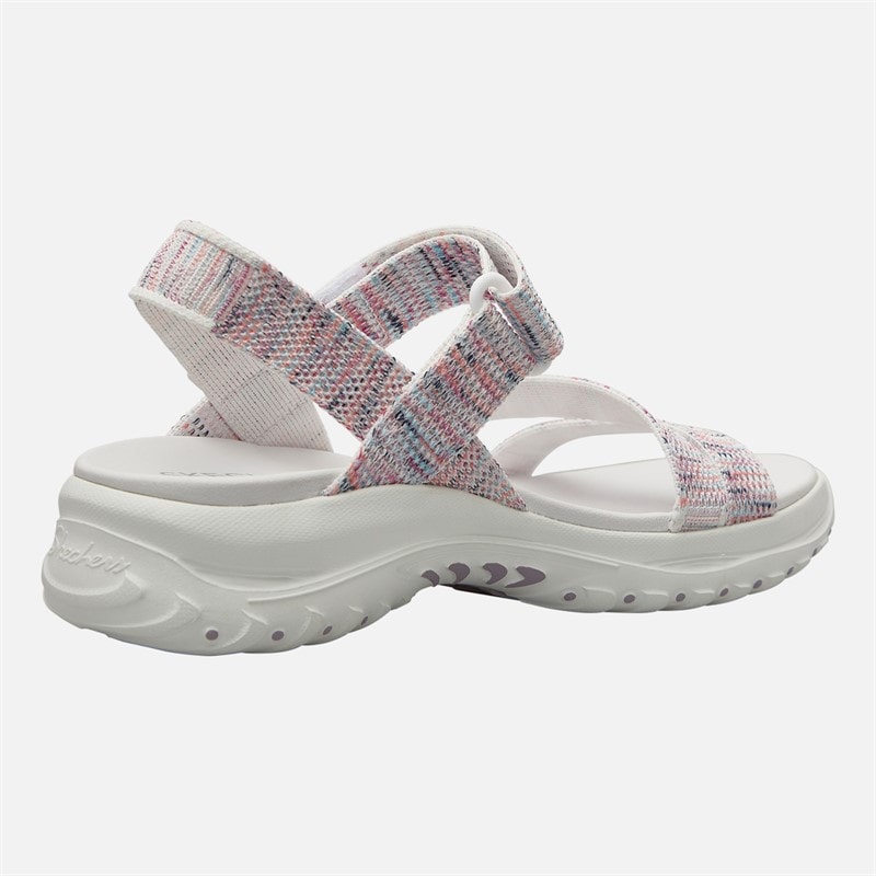 SKECHERS Womens Reggae Bound Sweet Crush Ankle Strap Sandals White/Multi - Image 5