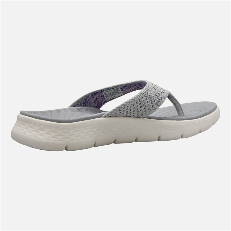 SKECHERS Womens Go Walk Flex Serenity Flip Flops Grey/Multi - Image 5