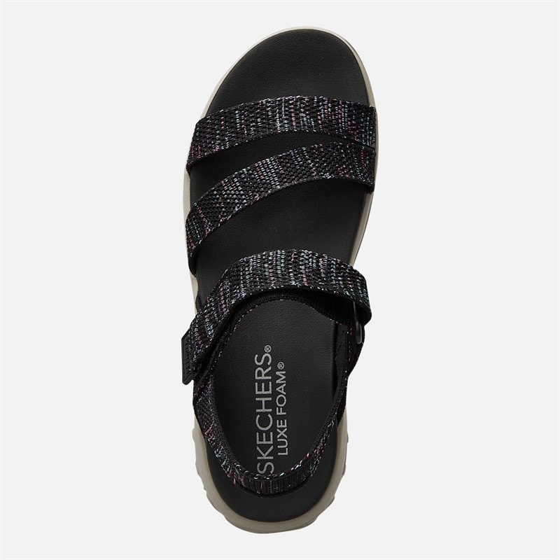 SKECHERS Womens Reggae Bound Sweet Crush Ankle Strap Sandals Black/Multi - Image 4