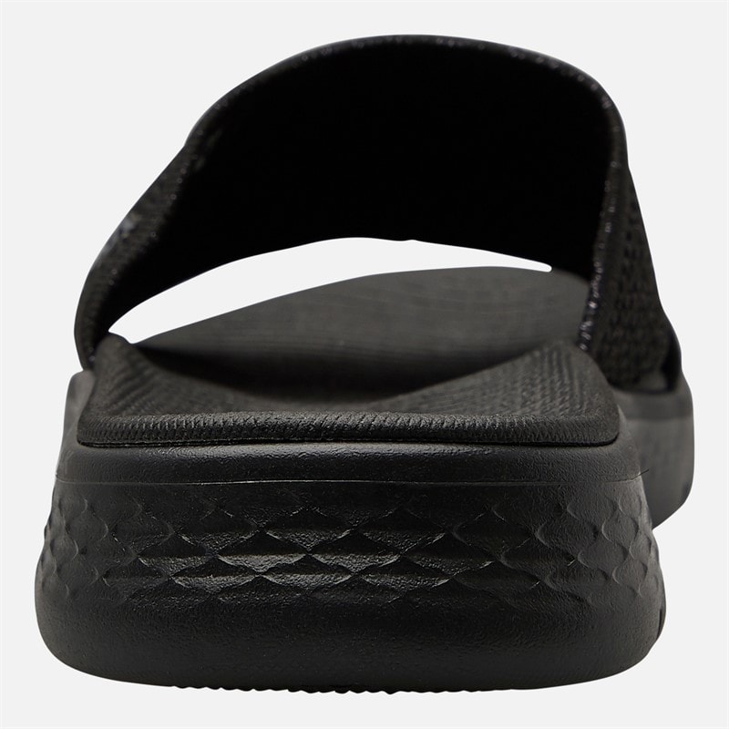 SKECHERS Womens Go Walk Flex Timeless Sliders Black - Image 3