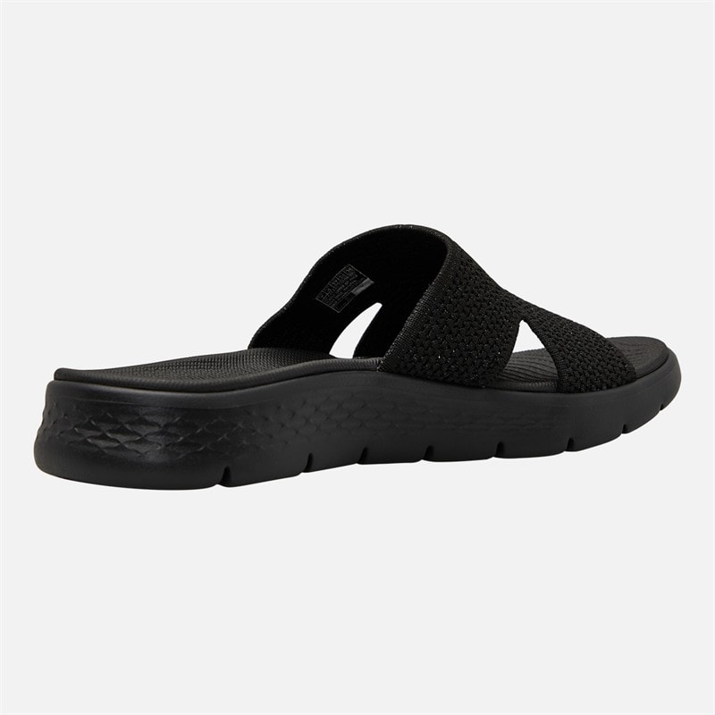 SKECHERS Womens Go Walk Flex Timeless Sliders Black - Image 5