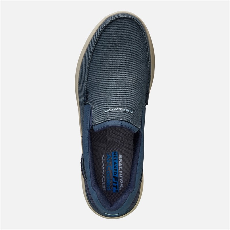 SKECHERS Mens Hasting Fielden Slip-On Shoes Navy - Image 4