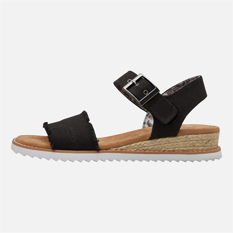 SKECHERS Womens Desert Kiss Adobe Princess Ankle Strap Sandals Black - Image 1