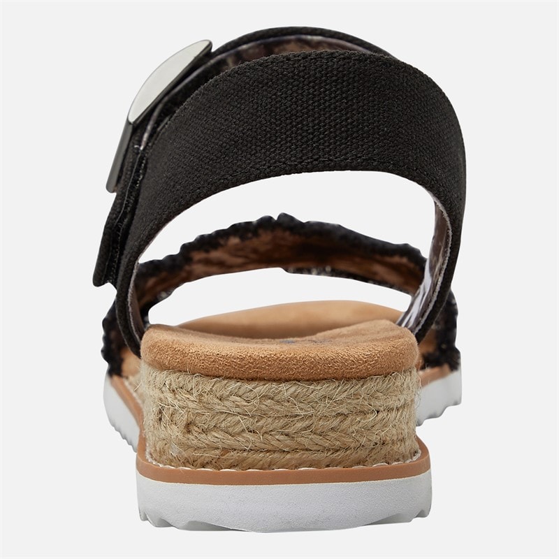 SKECHERS Womens Desert Kiss Adobe Princess Ankle Strap Sandals Black - Image 3