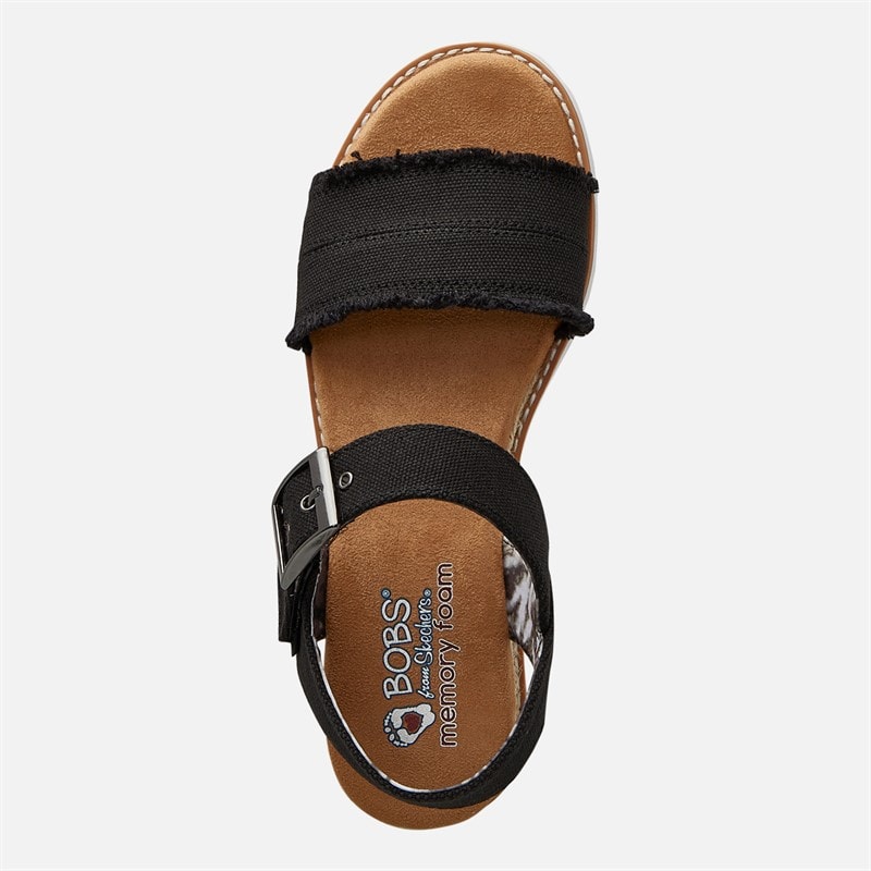 SKECHERS Womens Desert Kiss Adobe Princess Ankle Strap Sandals Black - Image 4