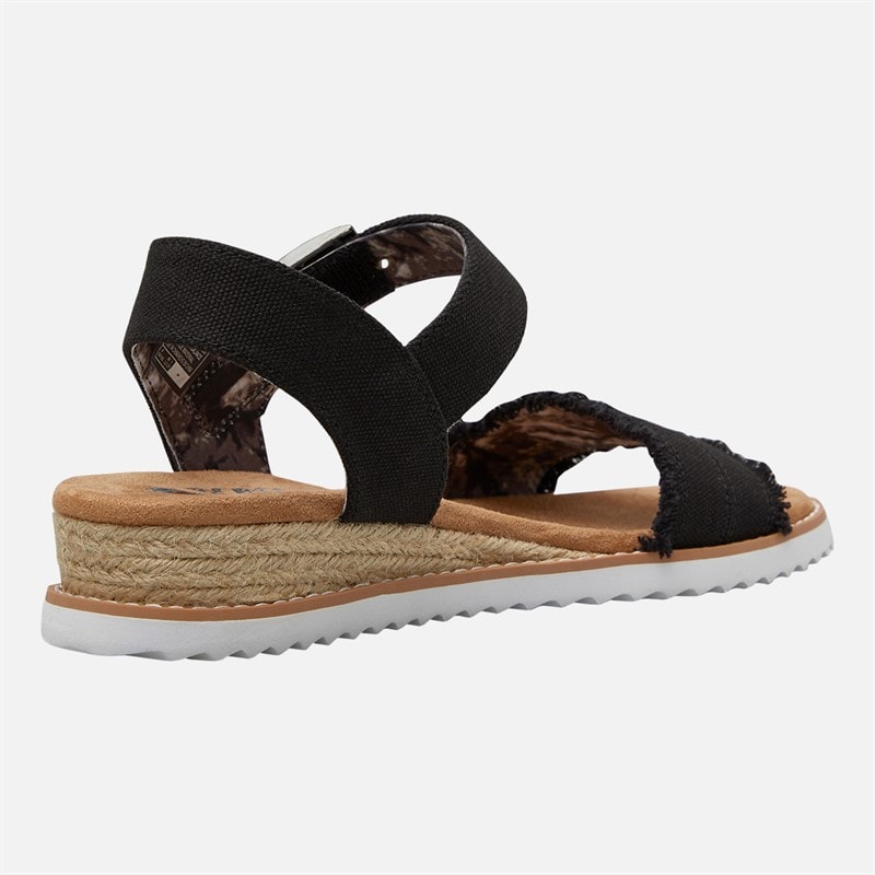 SKECHERS Womens Desert Kiss Adobe Princess Ankle Strap Sandals Black - Image 5