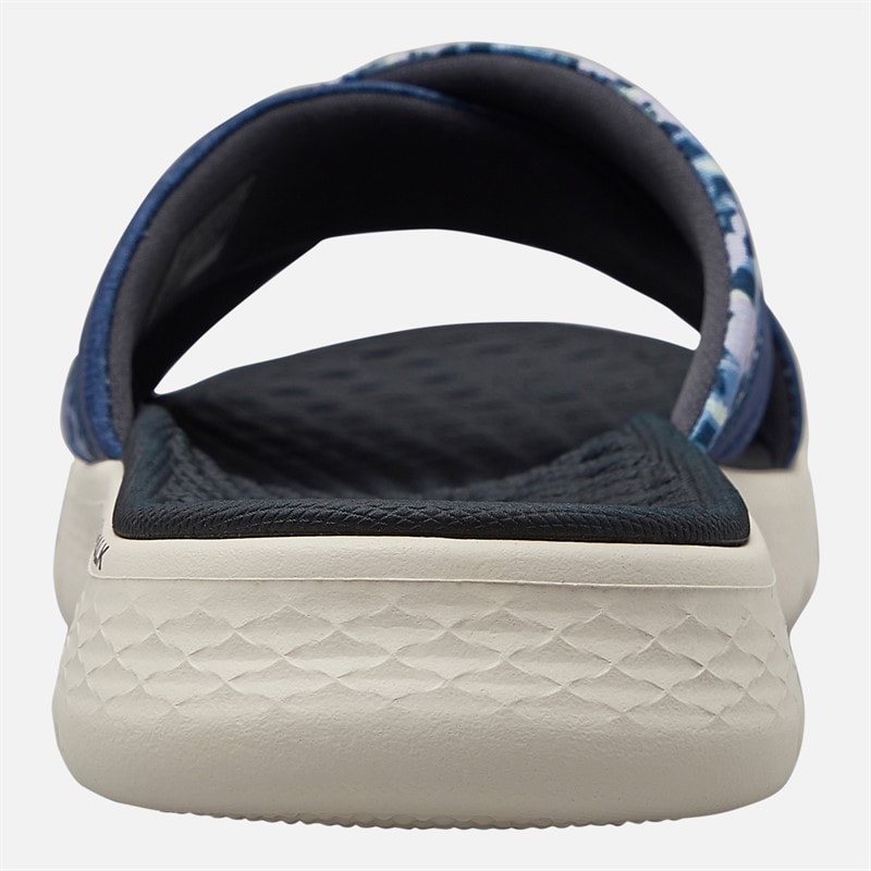 SKECHERS Womens Go Walk Flex Elsa Cross Strap Sliders Navy/Multi - Image 3