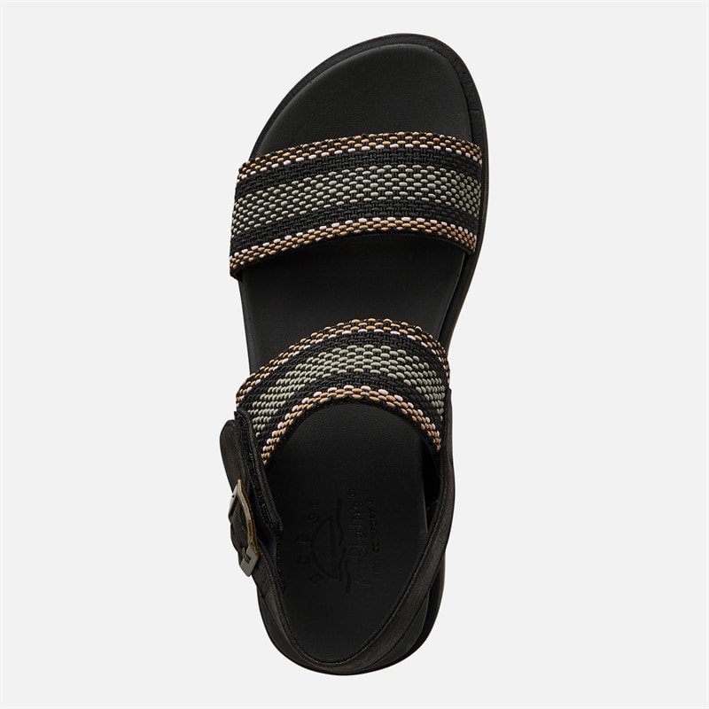 SKECHERS Womens Arch Comfort Beach Breeze Ankle Strap Sandals Black - Image 4