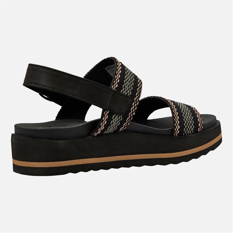 SKECHERS Womens Arch Comfort Beach Breeze Ankle Strap Sandals Black - Image 5