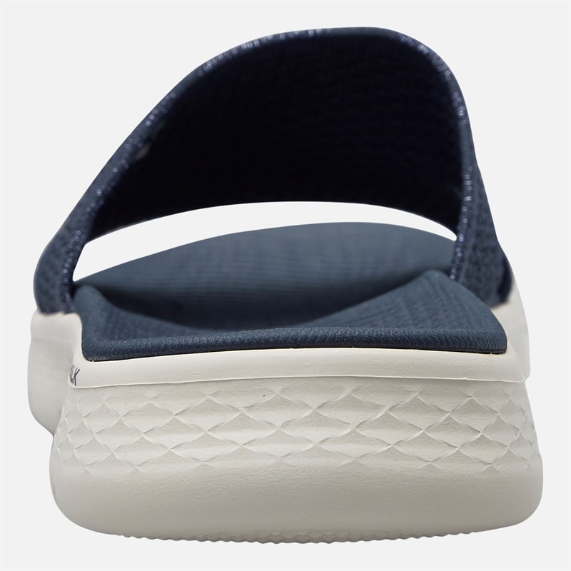 SKECHERS Womens Go Walk Flex Timeless Sliders Navy - Image 3