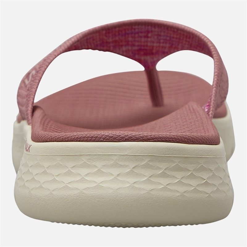 SKECHERS Womens Go Walk Flex Serenity Flip Flops Mauve - Image 3