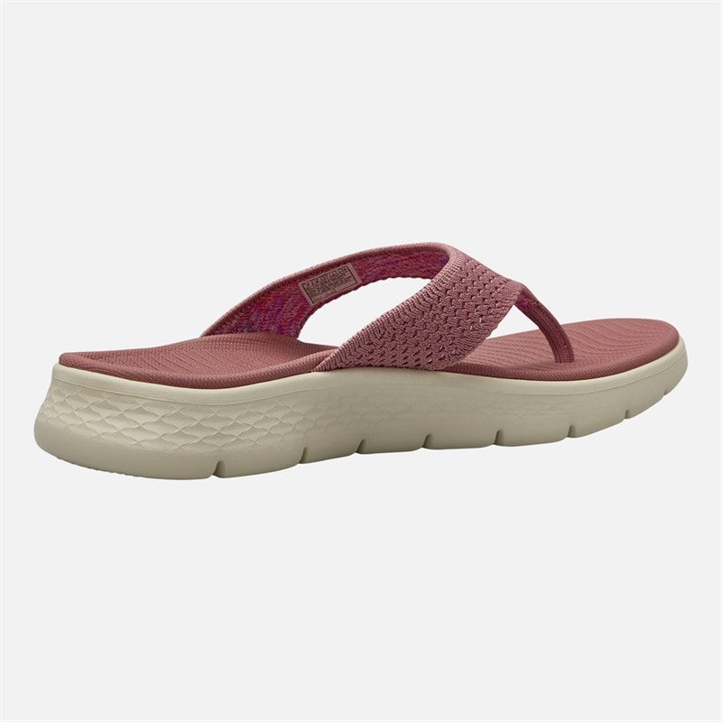 SKECHERS Womens Go Walk Flex Serenity Flip Flops Mauve - Image 5